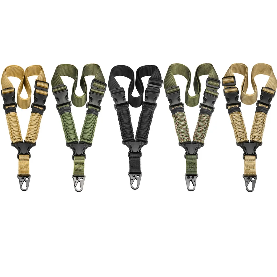 Cross-border American-style Woven Paracord Vertical Single-point Sling Strap, Outdoor Multifunctional Tactical Gun Sling