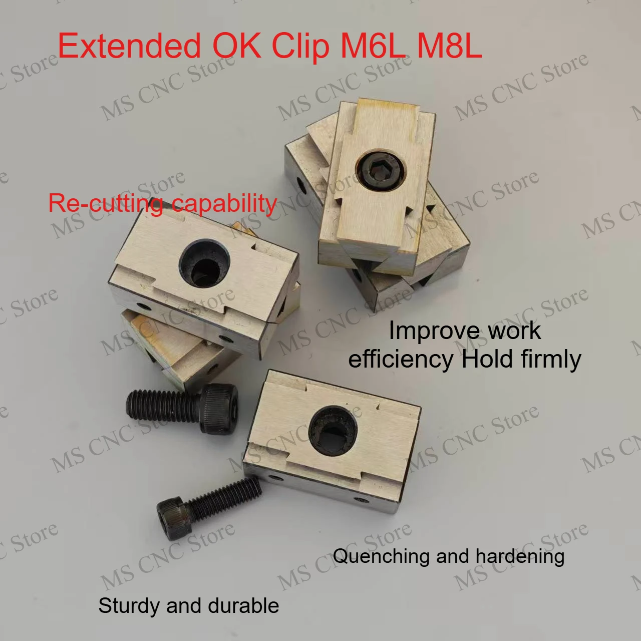 Side Fixed Clamp M6L M8L Fixture Wedge Expansion Adjustable CNC Machined Part for Machine Tabletop Carving