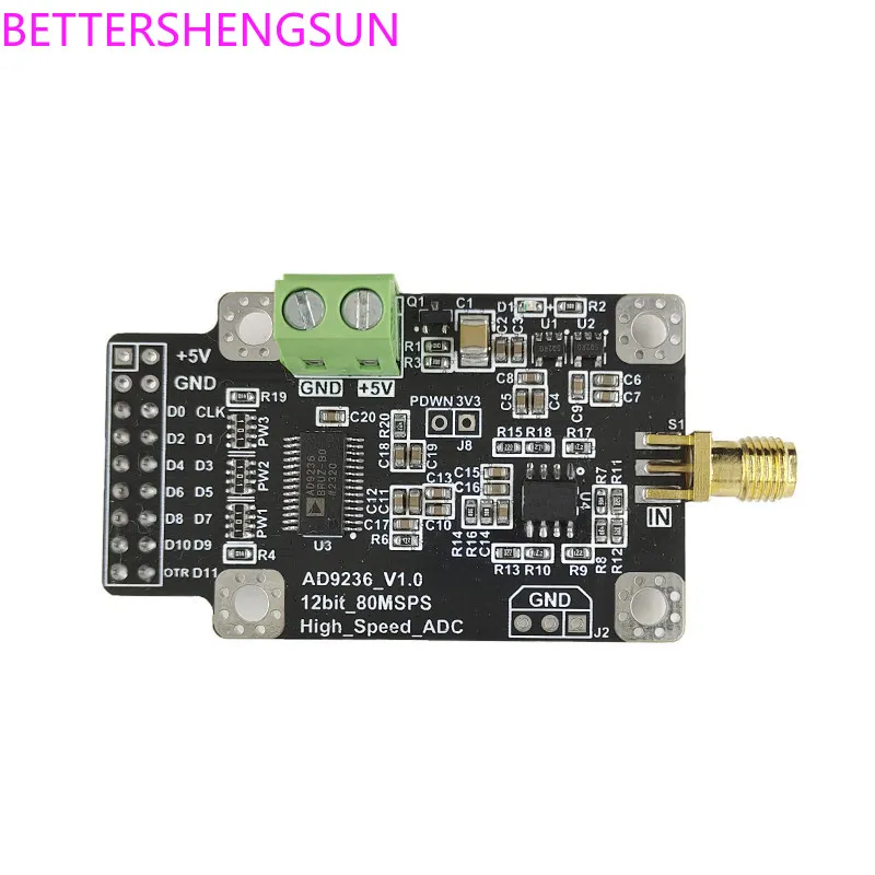AD9236 Module 12 Bit 80M High Speed ADC Data Acquisition Module Analog to Digital Converter Integrated Circuit Acquisition Board