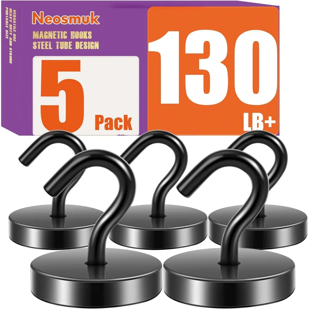 Griffes magnétiques pour cabins de croisière, réfrigérateur, grill et voyage, capacité de 130lb, noirs et résistants.