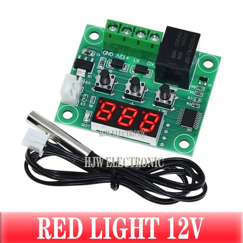 W1209 DC 12V Red/Blue heat cool temp thermostat temperature control switch temperature-controller XH-W1209