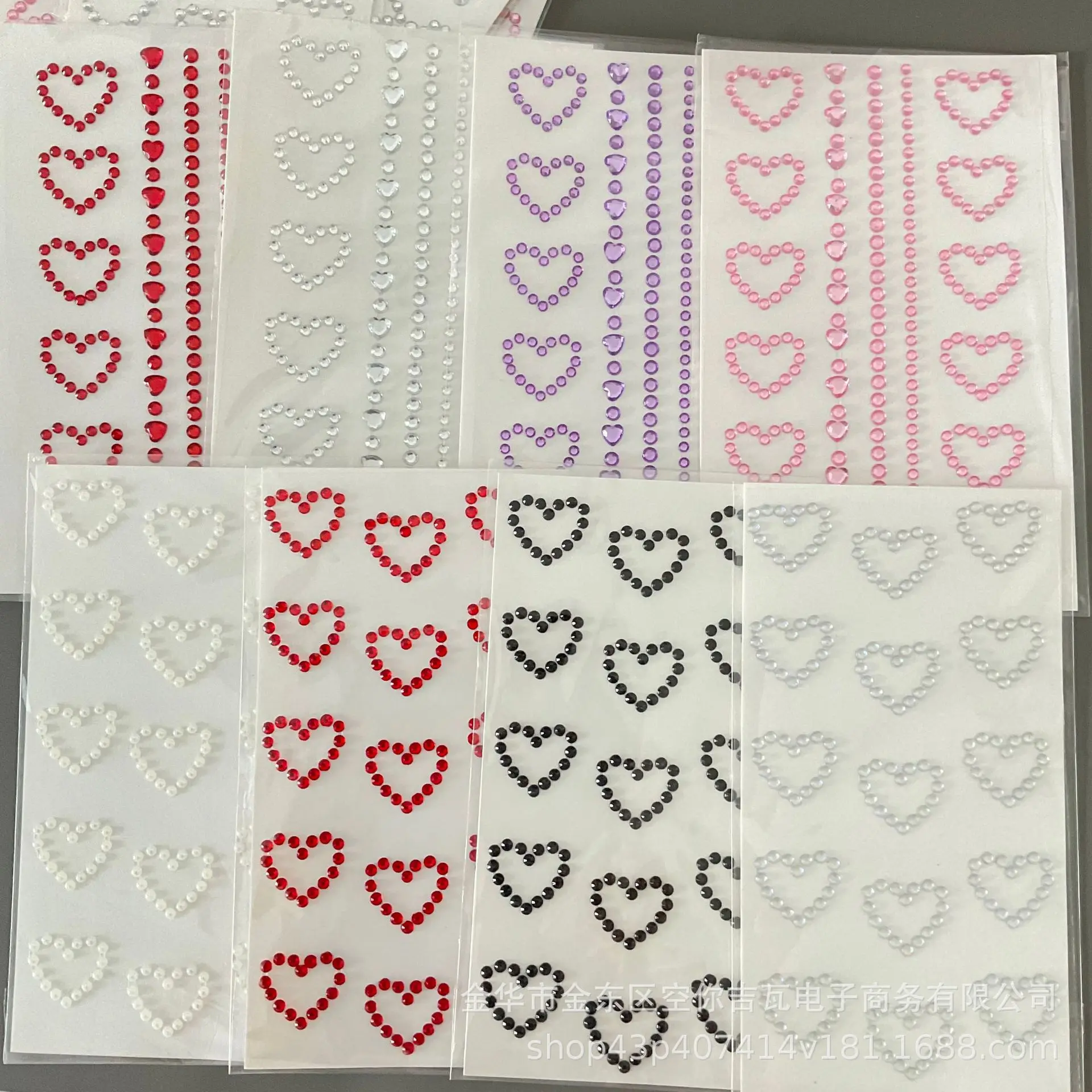 Self Adhesive Diamond Star Heart Rhinestone Stickers Continuous Sparkle Face Gems for Concert Makeup Nose Bridge Scrapbook view 4