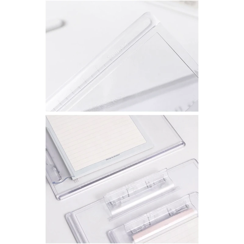 Clipboard Acrylic Transparent Clipboard Paper Holder Writing Board with Clip for Memos Form Document H8WD