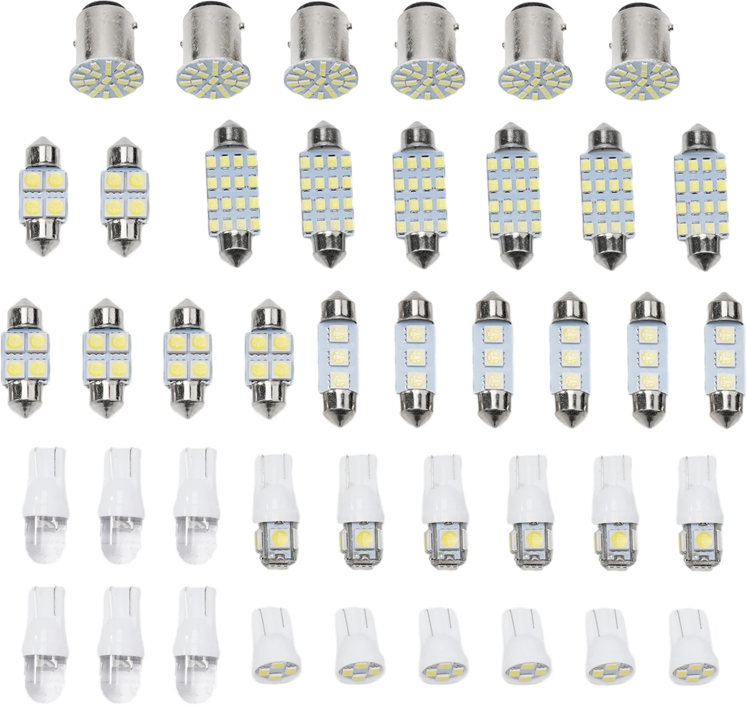 Modernize Your Car Interior with Car Interior for combo LED Lights Map Dome Door Trunk License Plate (White 42PCS)