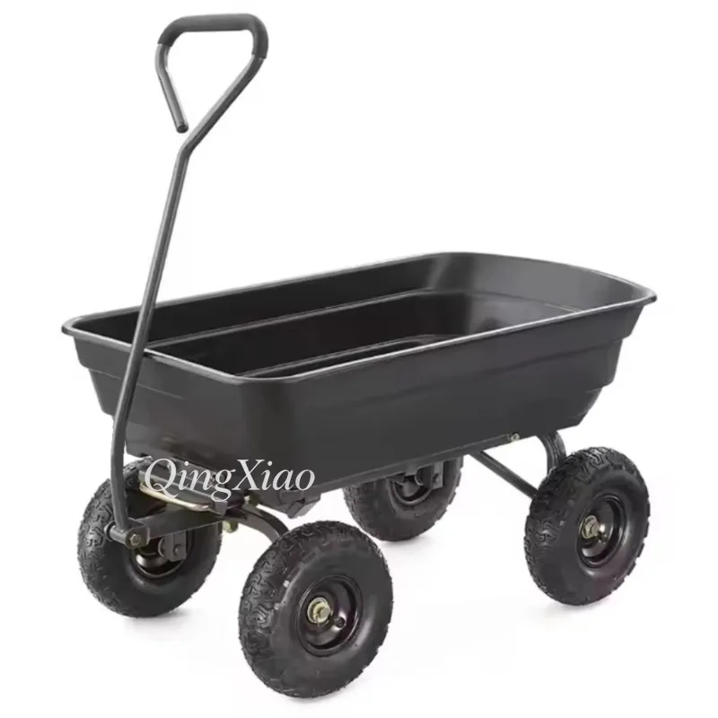 Multifunctional Gardening Hand Cart Built In Quick Release Dumping System Solid Load Bearing Bulk Material Moving Convenient Use
