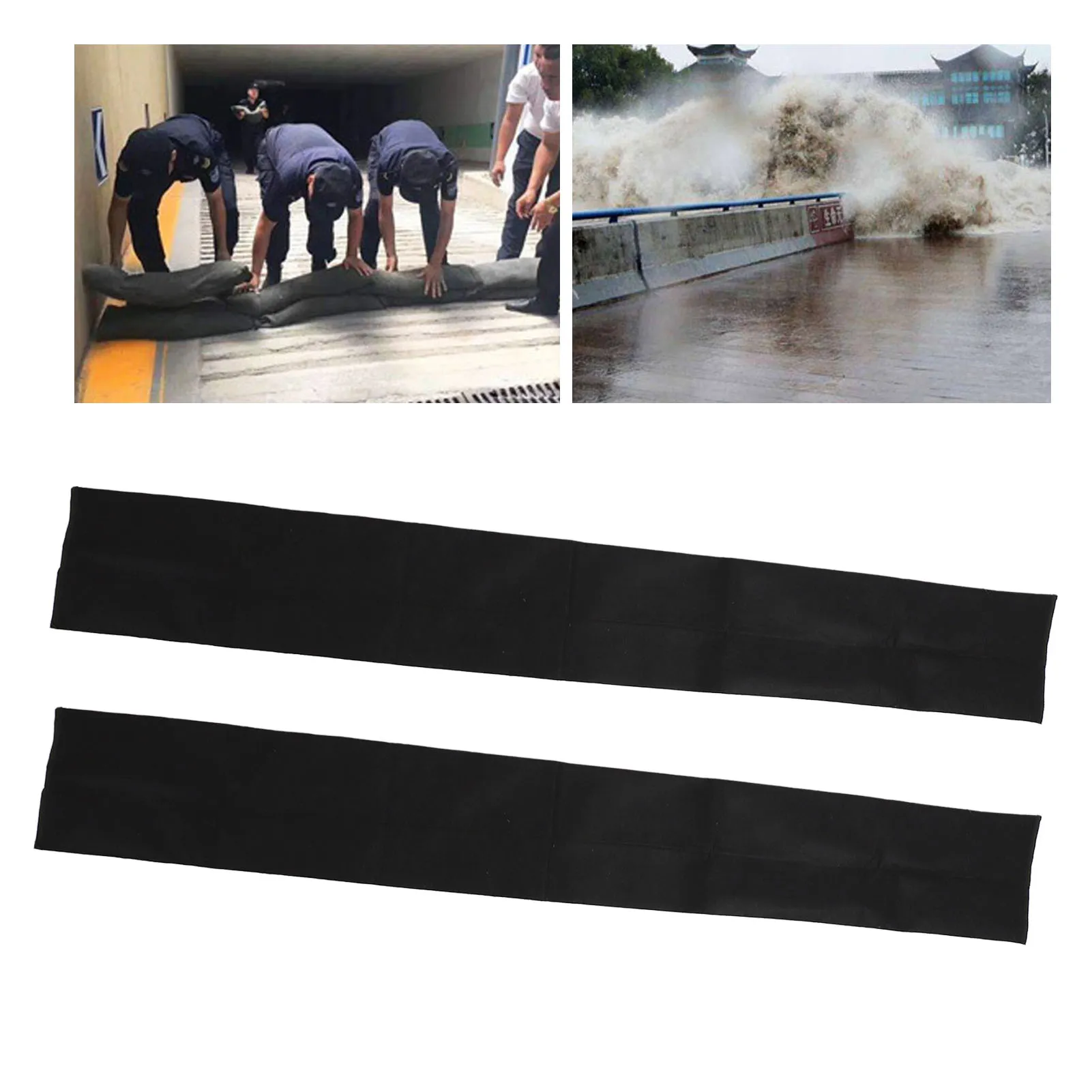 Flood Control Barriers Waterproof Reusable Water Absorption Double Layer Water Activated Flood Barriers for Garage Entrance