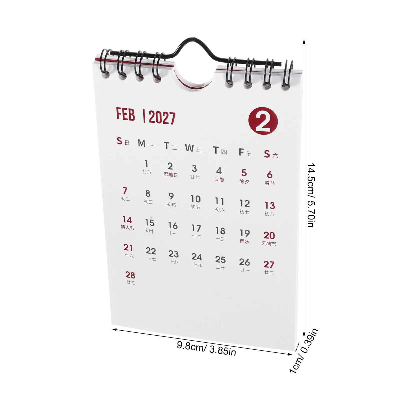 Small Wall Calendar 2026-2027 Artistic A6 Minimalist Notepad Planner Hanging Office Desk Decor Monthly Organizer