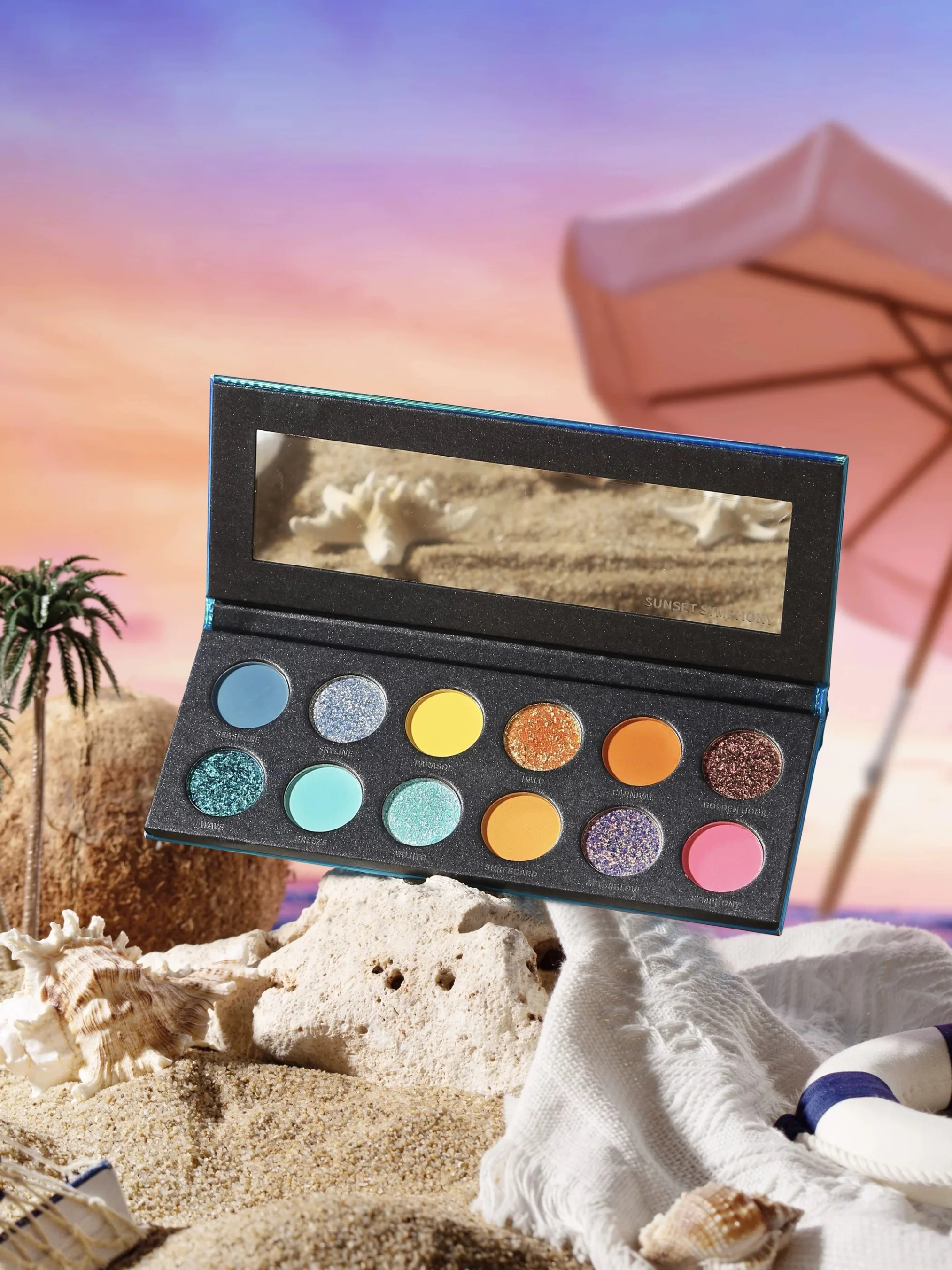 

KRYPTEIN COSMETICS Sunset Symphony 12 Color Eyeshadow Pearl Shimmer Matte Chameleon Eyeshadow Cosmetic