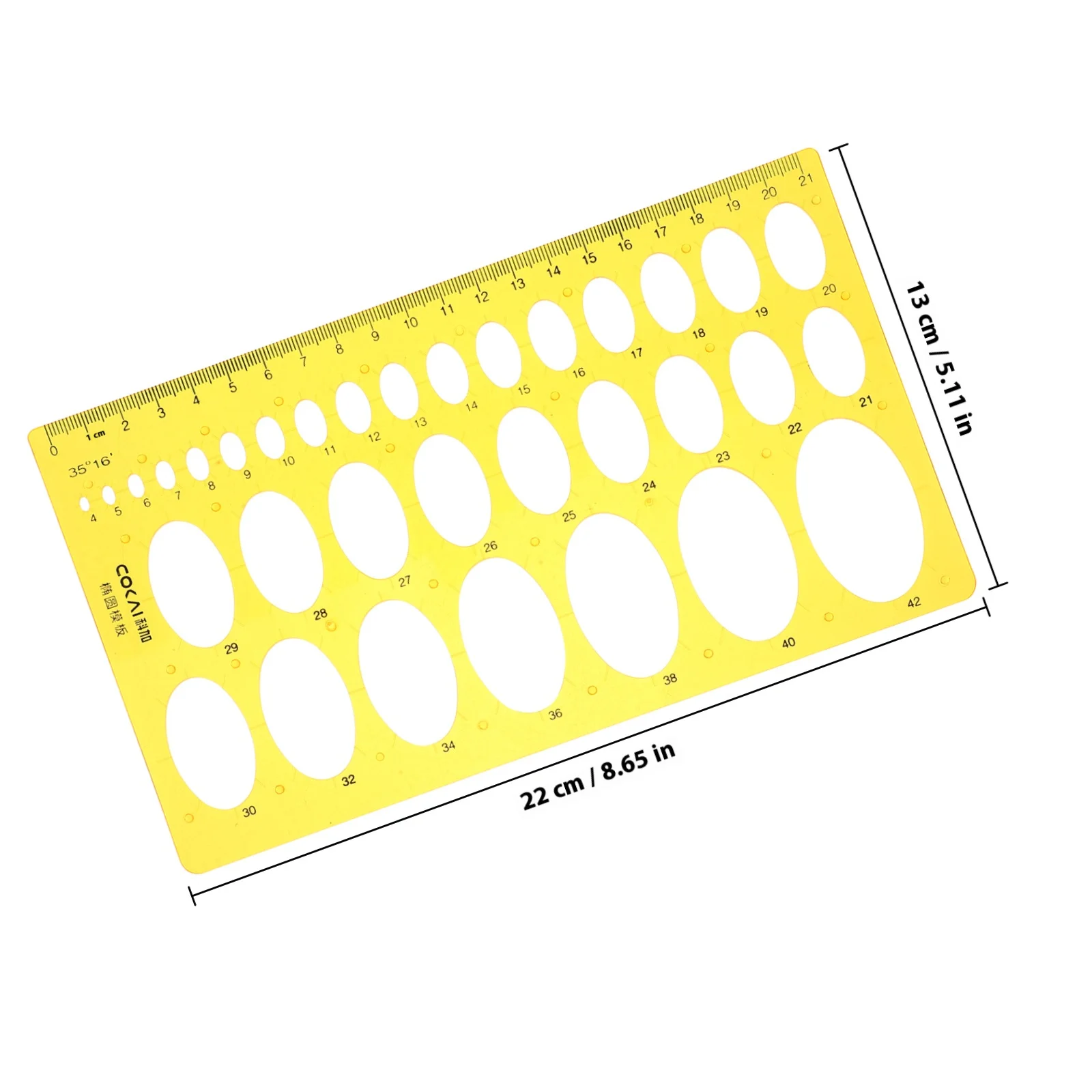 Curve sjabloon liniaal transparant meetinstrument voor schoolkantoor oranje tekening stencil architectuur meetset ellips