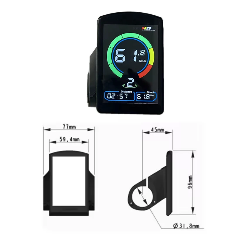 Controlador sem escova para E-Bike, peças impermeáveis do painel, display LCD, bicicleta elétrica, cor NC-81F, 350W