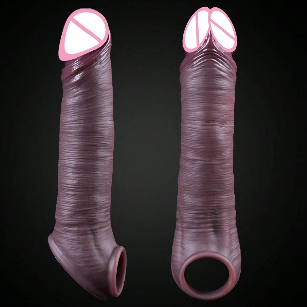 Realistic Reusable Silicone Penis Sleeve for Men