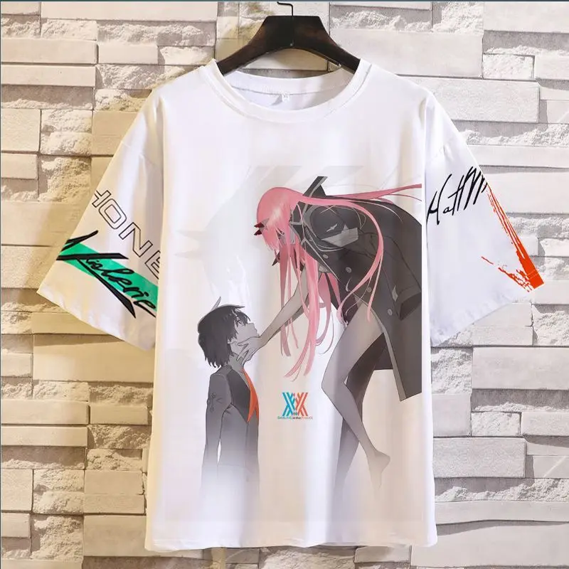 Anime Game Darling National Team 02 Short Sleeve T-Shirt Unisex  Merchandise Collaboration Youth Loose Fit Summer Clothing