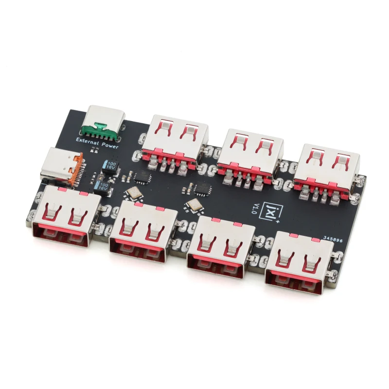 1-10Pc USBHUB USB2.0 7 4-port Controller Expansion Module USB 2.0 to 4 Channel Way Splitter USB-HUB Type-C Extender Board 40MB/