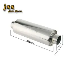 JZZ  High Quality Silver Stainless Steel Muffler Tail Pipe Exhaust End Tips For 2/2.5 inch
