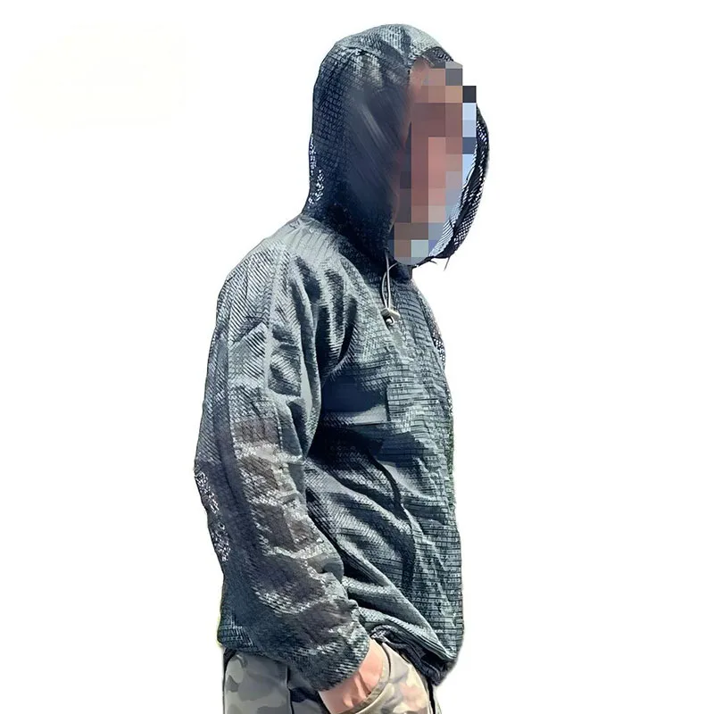 Tiger Talisman Night Desert Camouflage Suit Tactical Style Camouflage Hooded Jacket Men's Outdoor Breathable Lucky Suit Jacket - view 5
