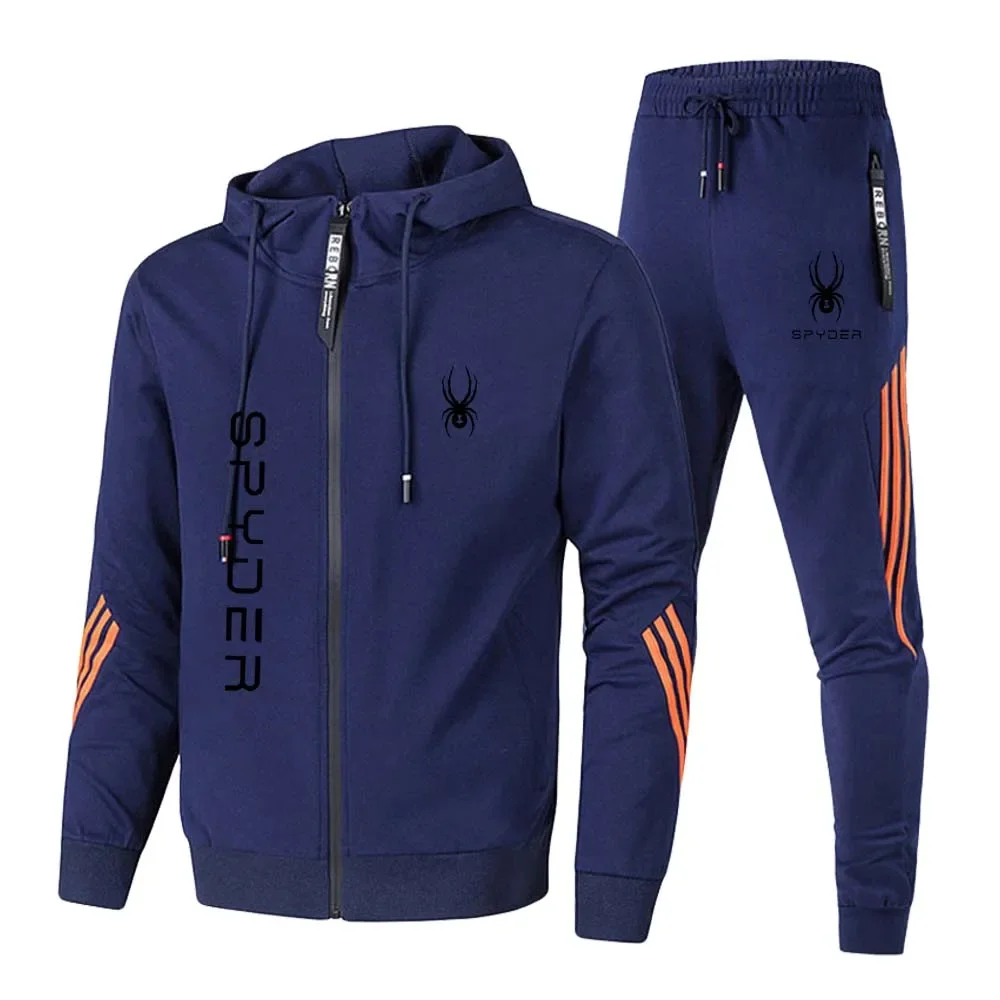 Spyder Südkorea Herbst neue Herren Sportswear Set Reiß verschluss Jacke lässige Jogging hose Marken kleidung Männer Joggen Outdoor Sportswear