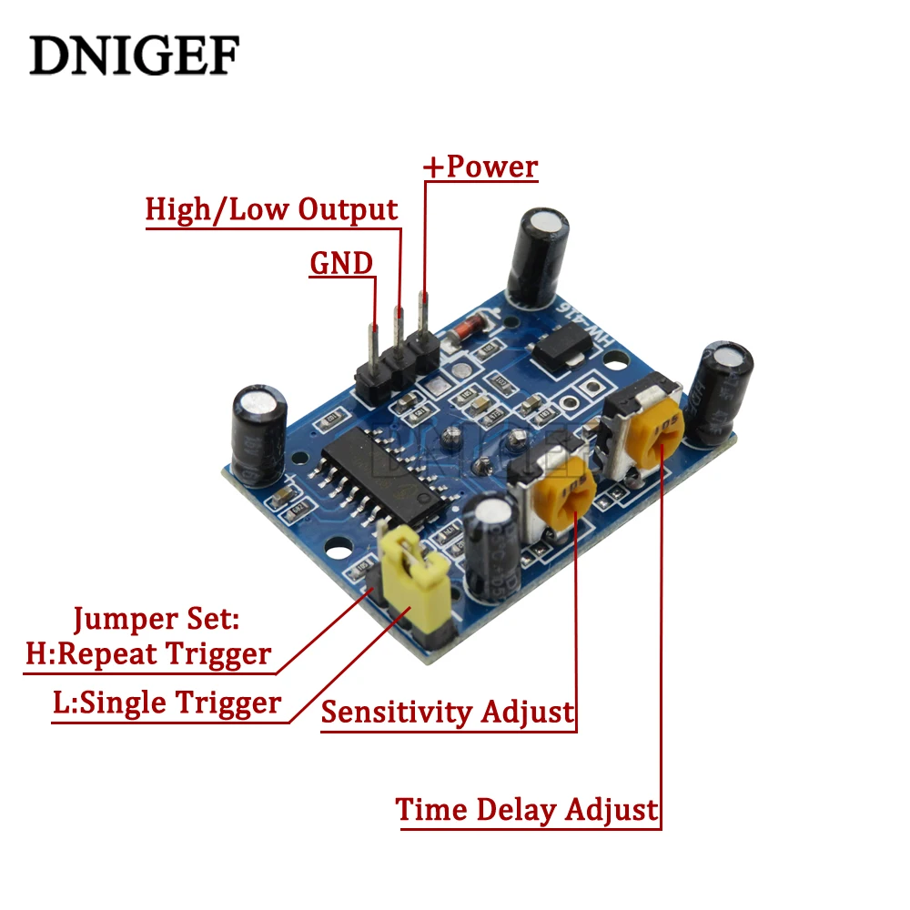 HC-SR501 HC-SR505 Am312 Sr602 RCWL-0516 Stel Ir Pyro-Elektrische Infrarood Mini Pir Module Bewegingssensor Detector Module Beugel