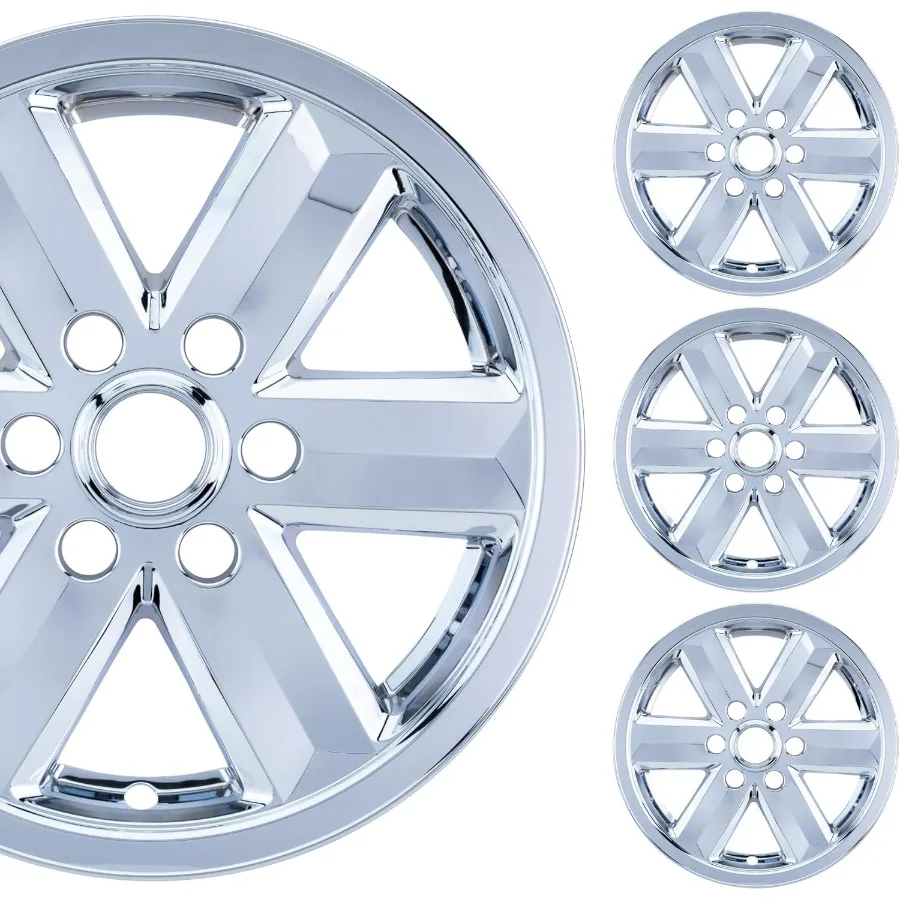 

Набор из 17 хромированных колес, изготовленный для F150 XLT 20212023, прочный чехол из АБС-пластика, подходит для колес прямой над OEM