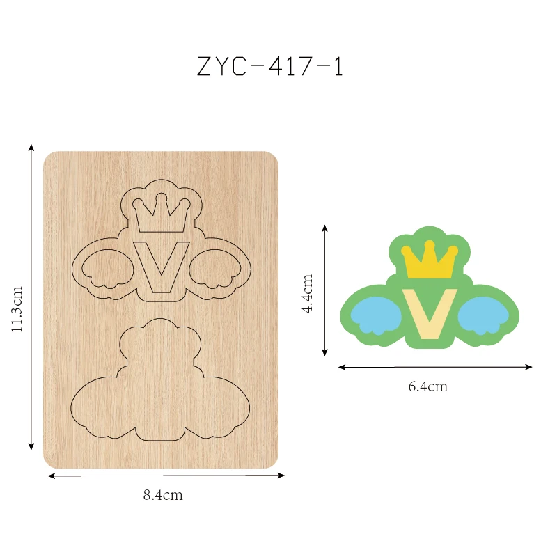 ZYC-417 headdress Wooden Cutting Knife Die, Used with the Machine