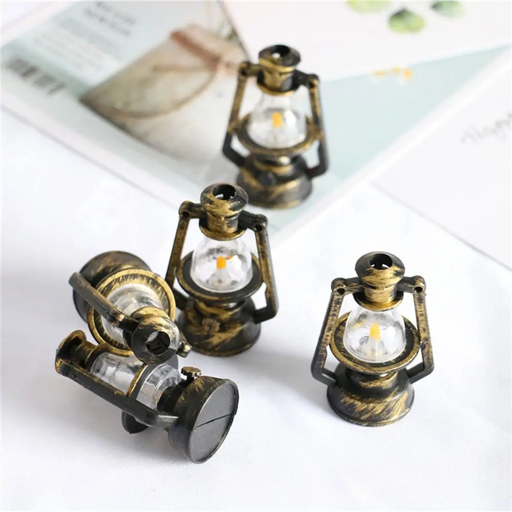 Girls Miniature Kids Toy House Decor Dollhouse Dollhouse Accessories Toy Doll Oil Lamp Scene Ornaments Kerosene Lantern