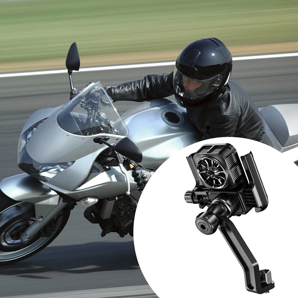Soporte de teléfono de bicicleta de refrigeración, soporte de teléfono móvil antivibración para motocicleta, soporte de navegación para motocicleta, bicicleta, Scooter