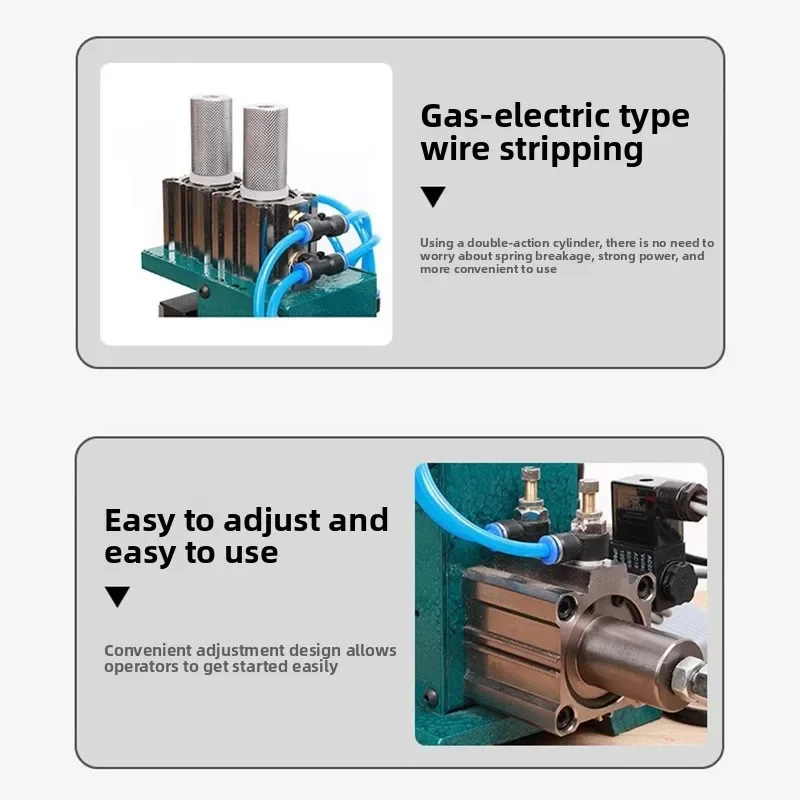 Upright Sheathed Core Wire Peeling Machine Cable Wire Stripping Machine Semi-automatic Pneumatic