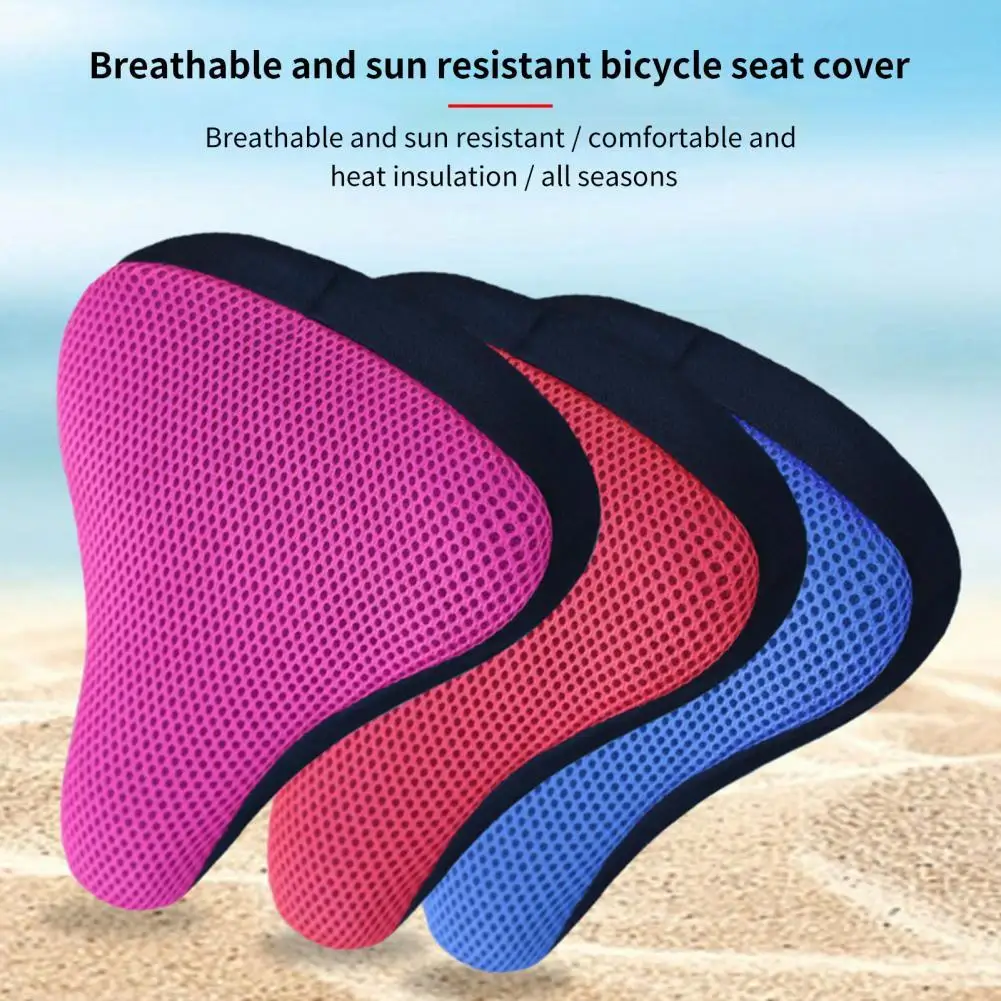 Net Bicycle Saddle Cover Breathable Honeycomb Design Soft Bike Seat Cover Cycling Seat Cushion Saddle Cover Bicycle Accessories