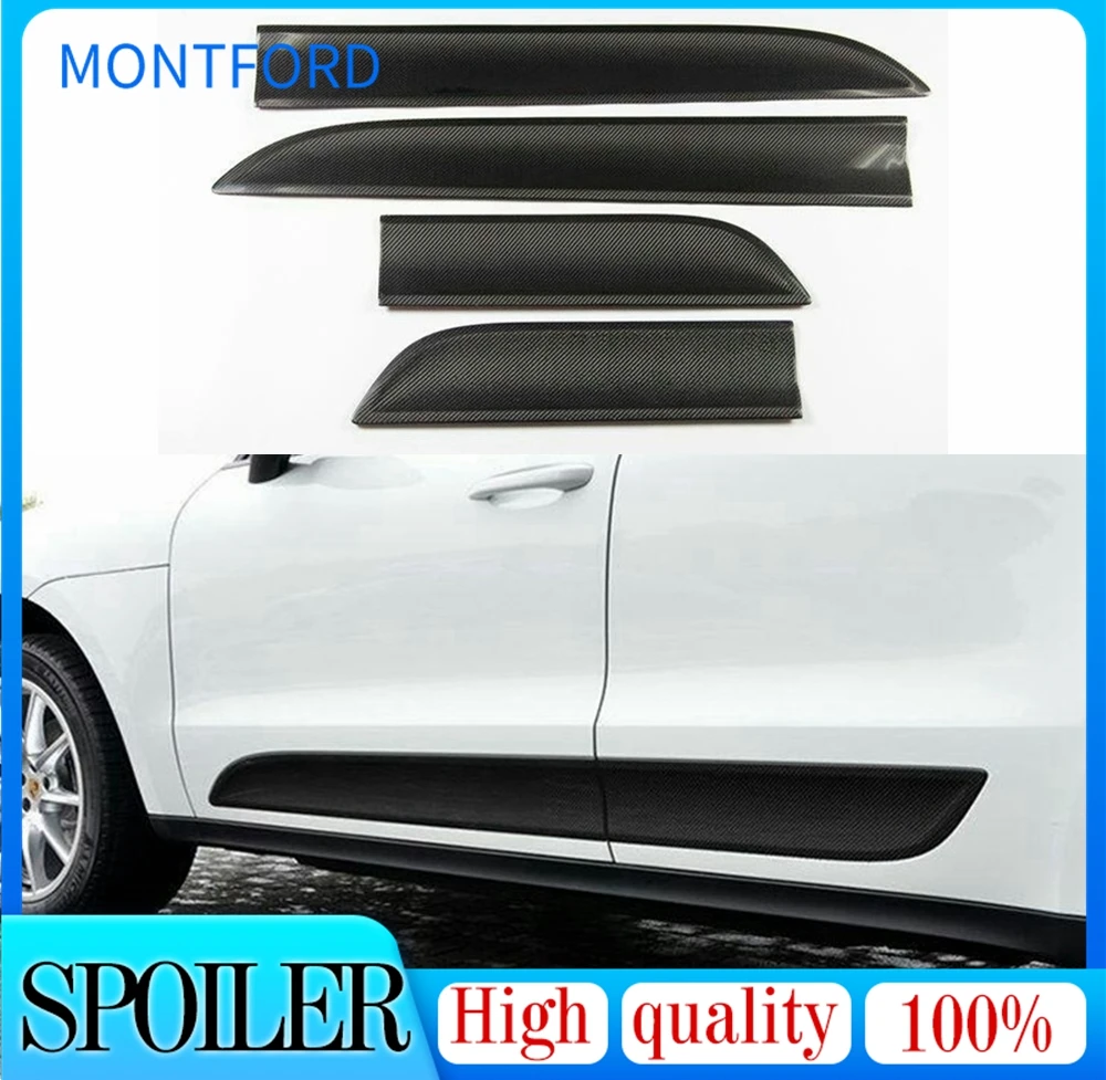 

Car Door Protection For Porsche Macan Carbon Fiber Door Plate Cover Body Kit trim Add On style 2014 2015 2016 2017 2018 2020