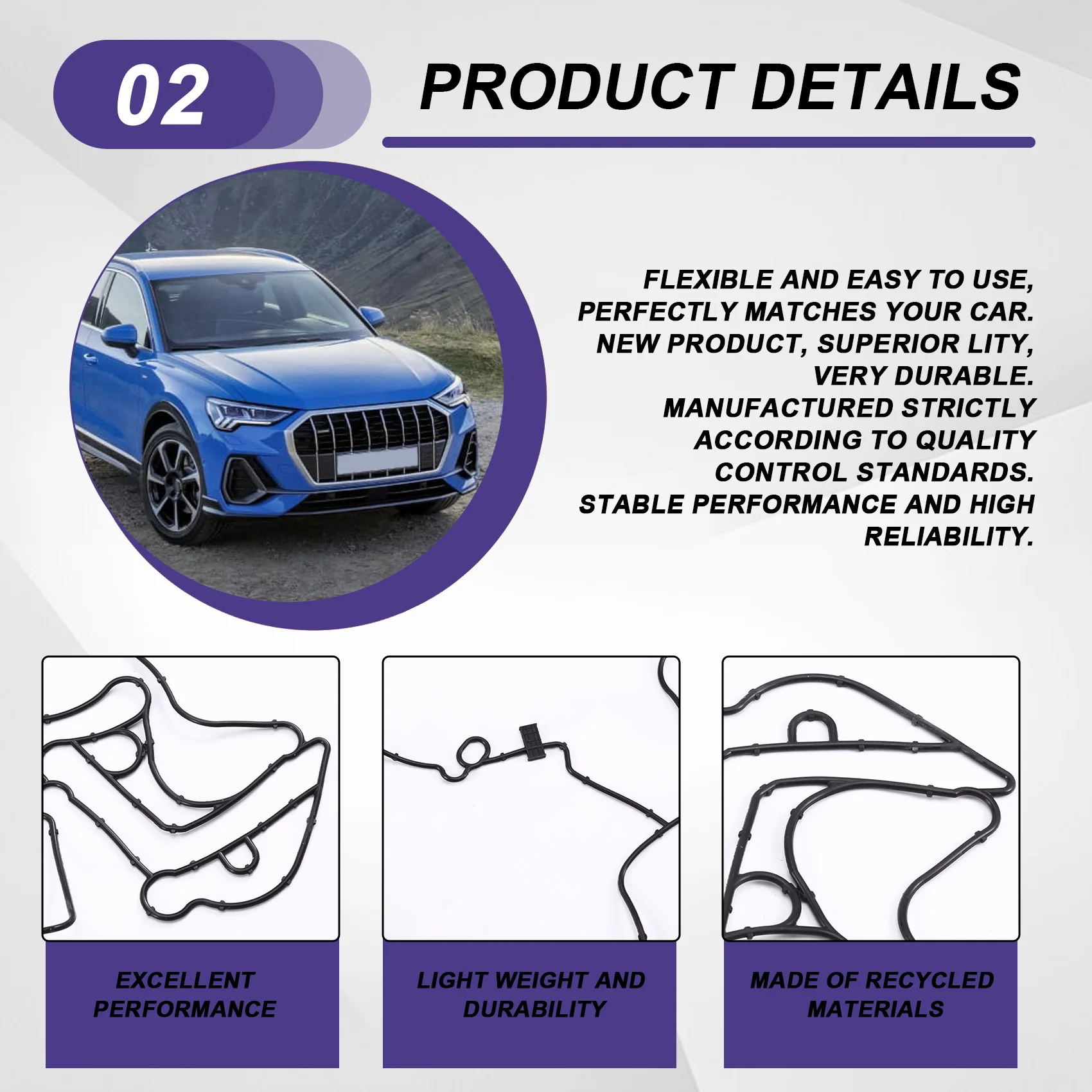 

Прокладка A20K для крышки ГРМ 059103161T 059103161AA подходит для Q3, Q5, Touareg и Passat