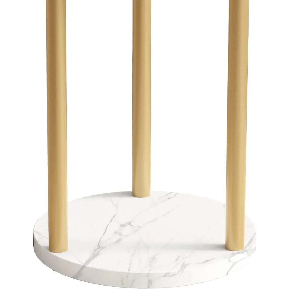 Freestanding Gold Metal Coat Rack, Modern Hall Tree Stand for Hats, Scarves, Bags, Stylish Storage Solution