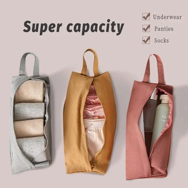 Socks and Underwear Storage Bag New High Capacity Portable Travel Sorting Small Bag Folding Hand Wash Cloth Makeup Bag