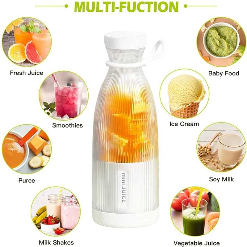 Copo pessoal do liquidificador do tamanho para batidos e batidos, liquidificador elétrico do suco fresco, liquidificador pessoal