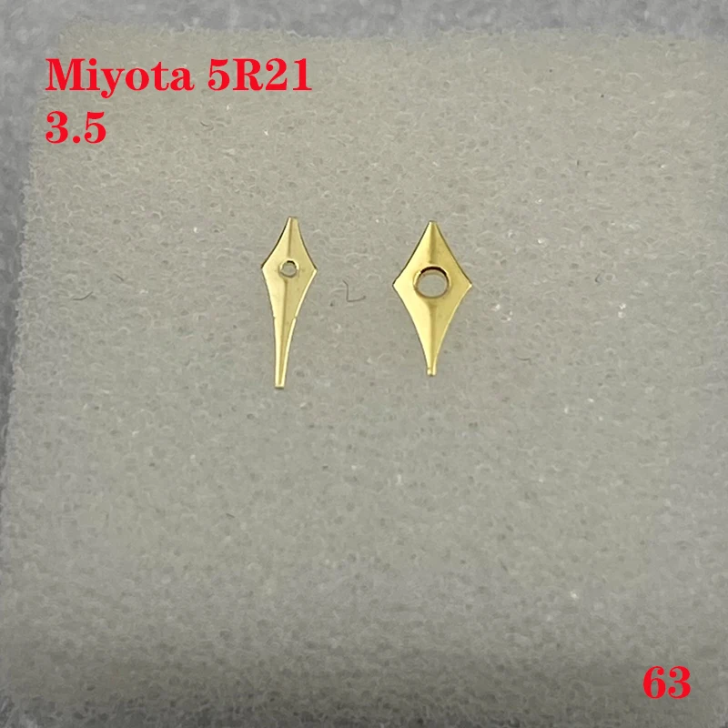 Accesorios de reloj, mano de reloj, 2 agujas para Miyota 5R21, movimiento plata, oro o oro rosa No.063