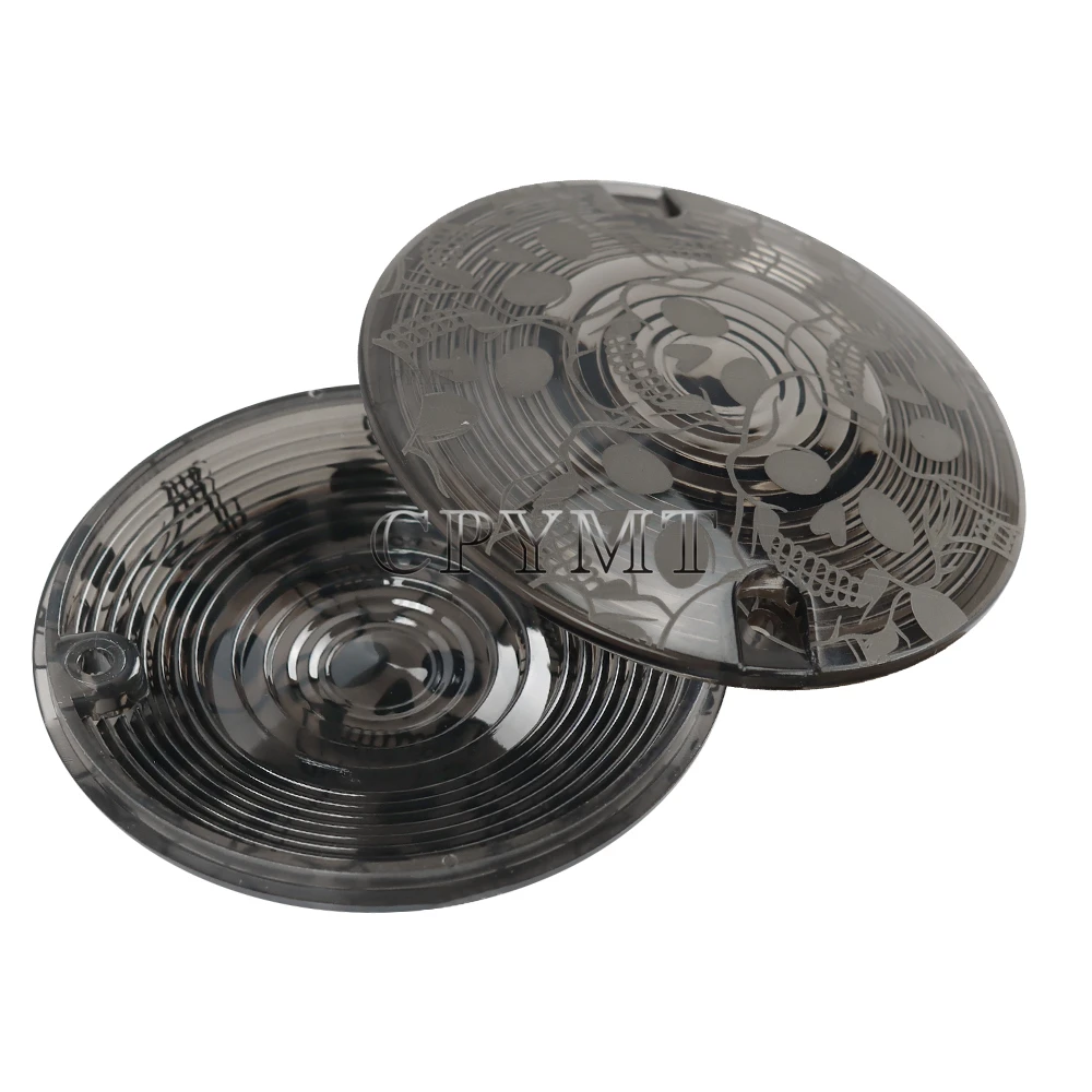 

2PCS Motorcycle Turn Signal Light Lens Cover Skull Head Pattern Fit for Touring Electra Glide Ultra Glide Road Glide 1986-2014