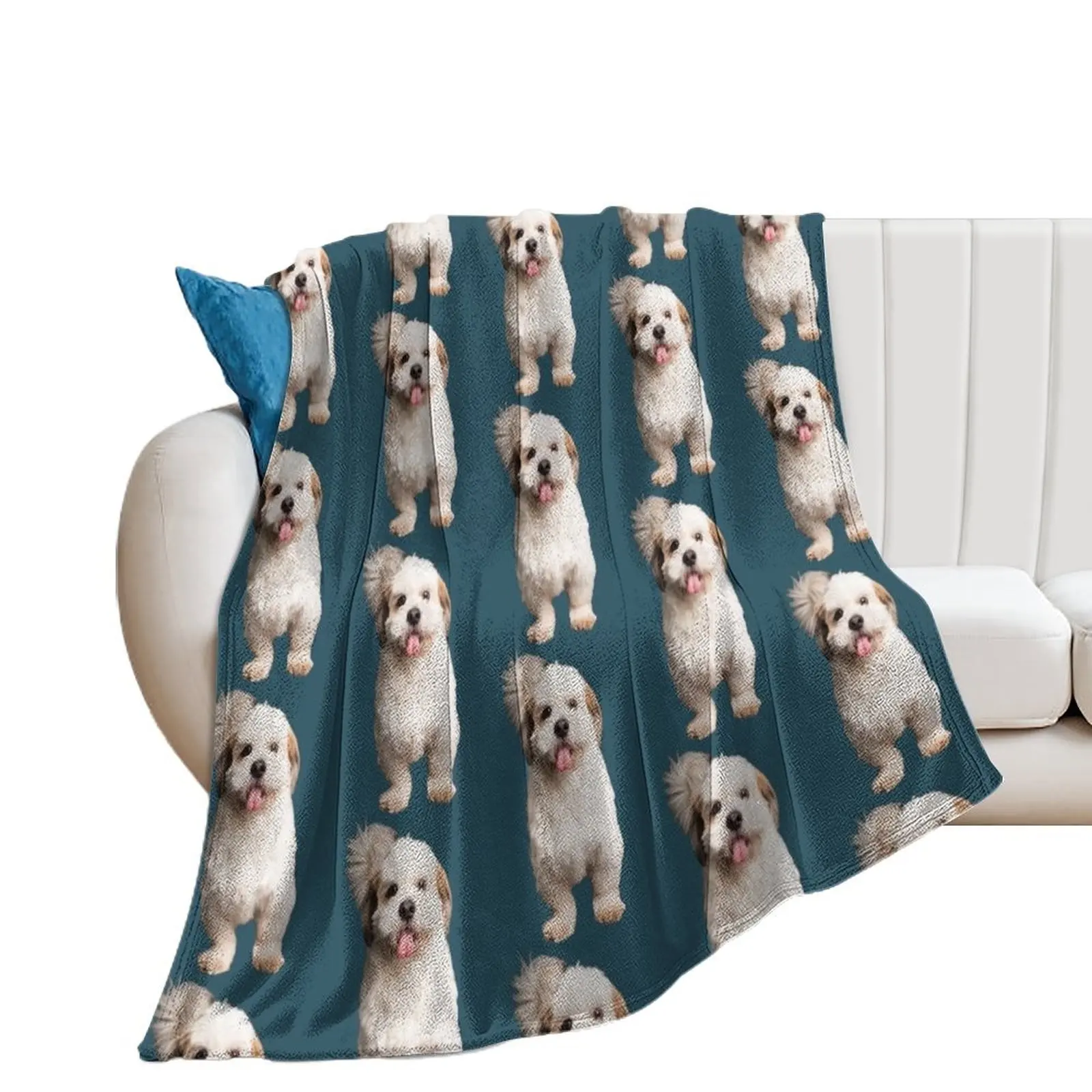 Shichon mignon, la vie est meilleure avec un Shichon, amoureux des chiens, la vie est meilleure avec Throw Blanket