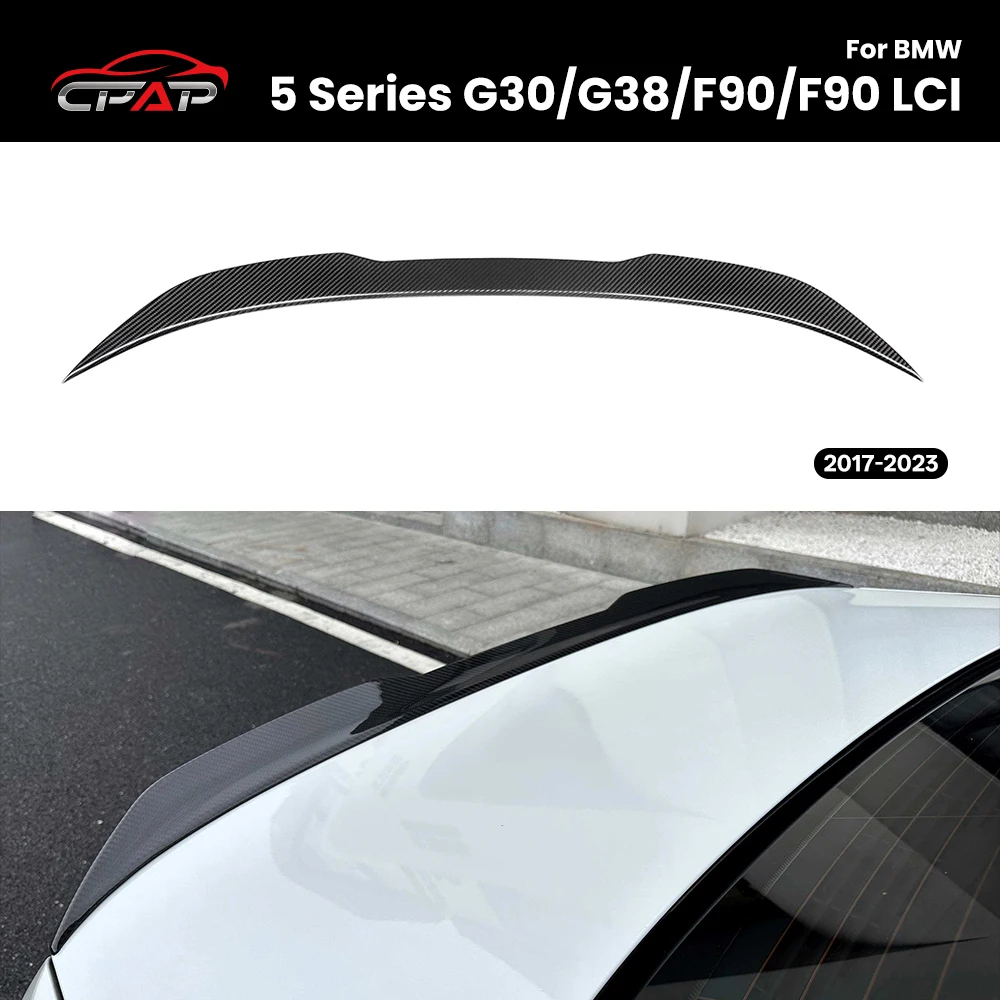 

Real Dry Carbon Fiber Rear Roof Trunk Spoiler Wing for BMW 5 Series G30 G38 F90/F90 LCI DA Style 2017-2023