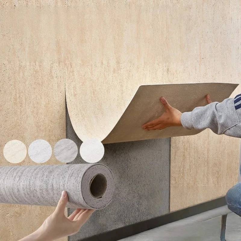 Waterproof Wall Stickers Bathroom Wallpaper Roll 3D Self-adhesive Soft Ceramic Wall Panel Peel and Stick for Interior Decoration