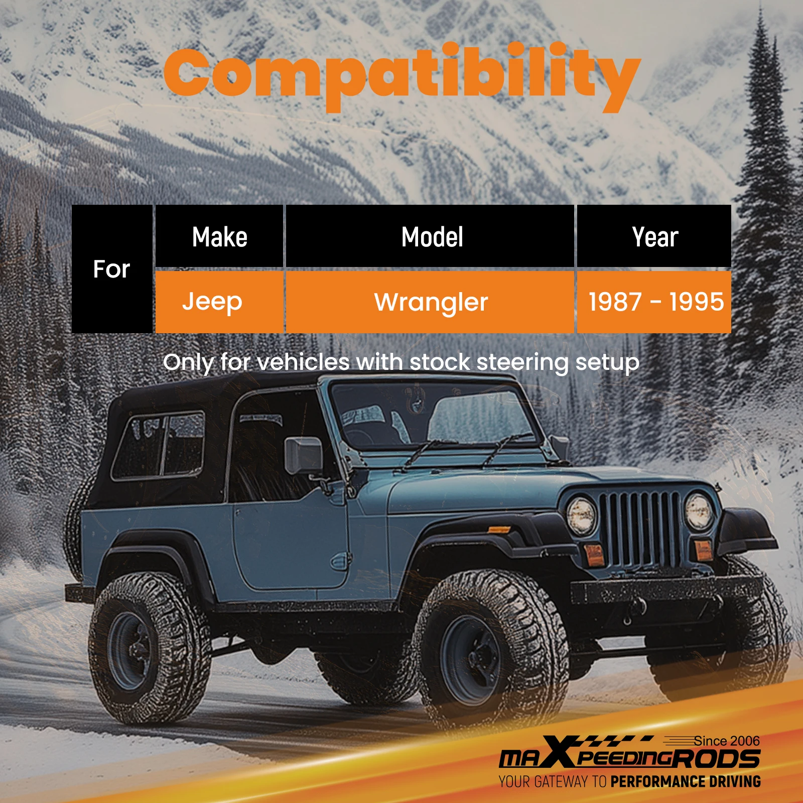 مثبت توجيه مزدوج لسيارة جيب رانجلر YJ 4WD 1987-1995 Fit 4-6.5'' طقم الرفع #5