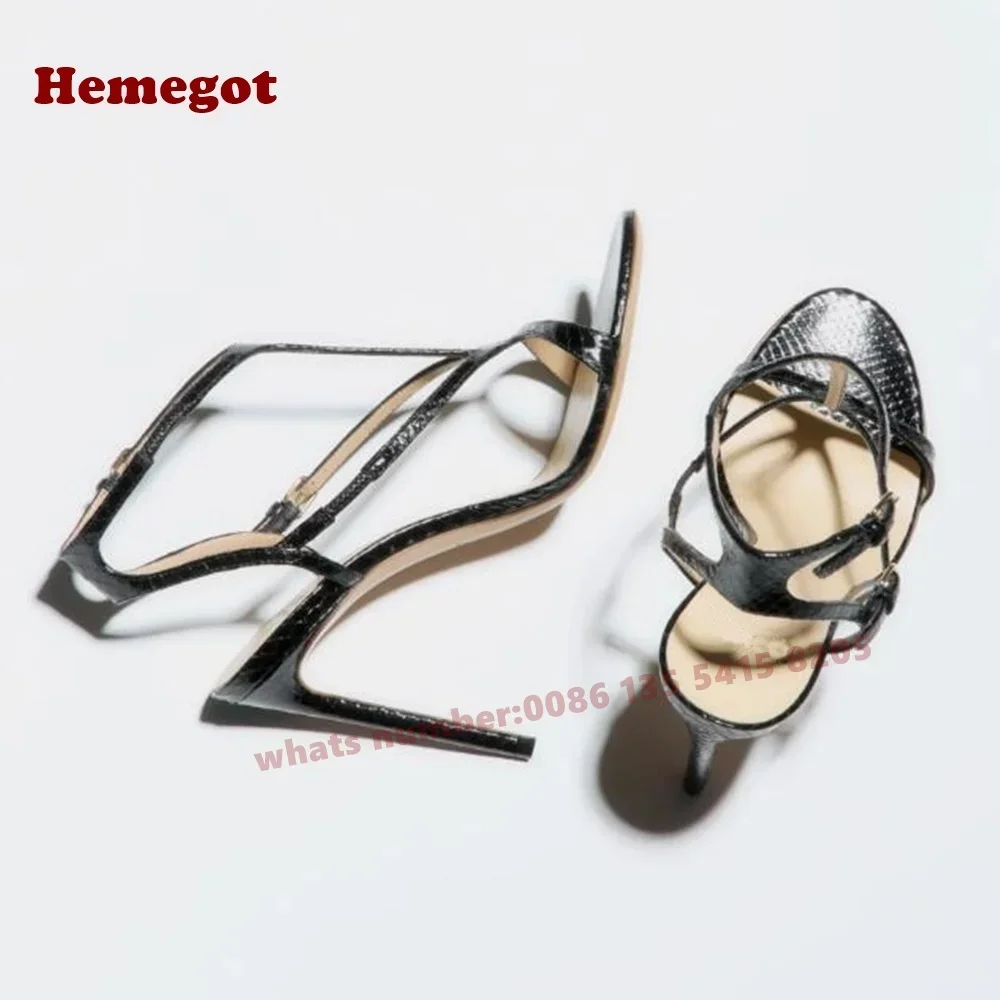 Open Toe Stiletto Heels Women's Sandals Leopard T-Strap Buckle Sandals 2026 New Slingback Cut Out Sexy Shoes Plus Size Luxury