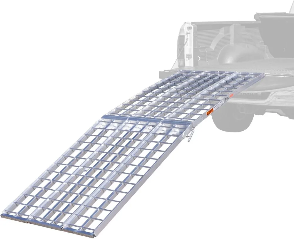 9' Aluminum HD Folding Arched 3-Piece Motorcycle Ramp