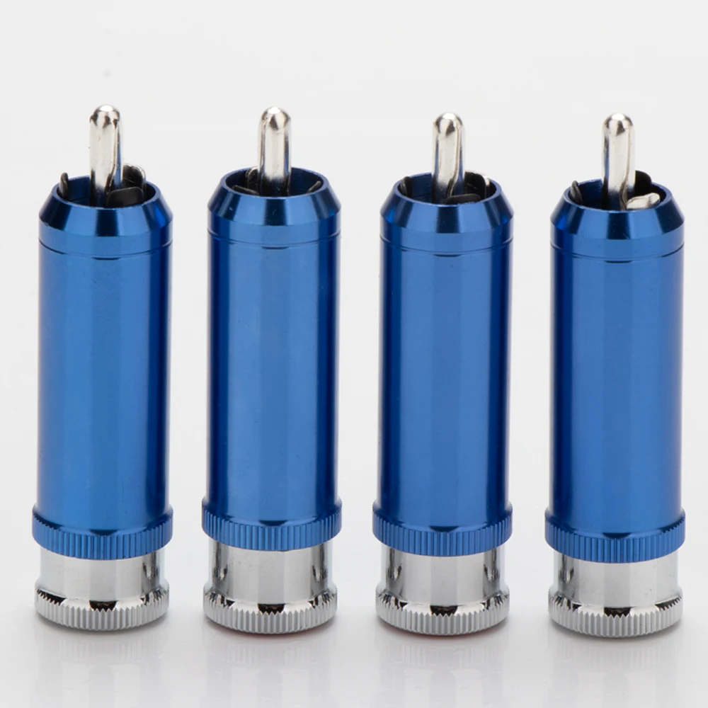 Hi-End RCA-Serie RCA-Stecker, doppelt verriegelter Kupfer-RCA-Stecker mit Löt- und Schraube für DAC-Verstärker – Detail 1