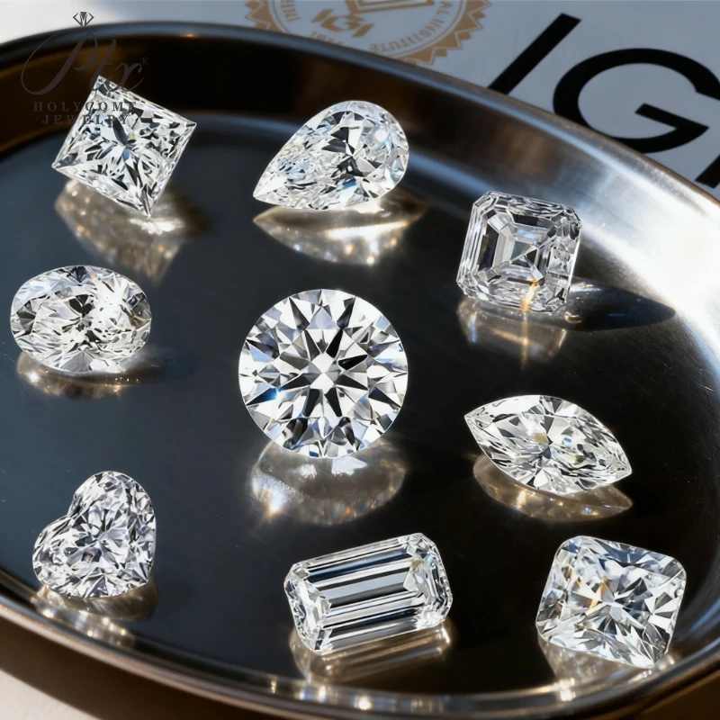 

Lab Grown Diamond Round/Oval/Pear/Marquise/Heart/Trillion/Emerald/Cushion HPHT CVD DEF Color VS-VVS Clarity for Jewelry Making