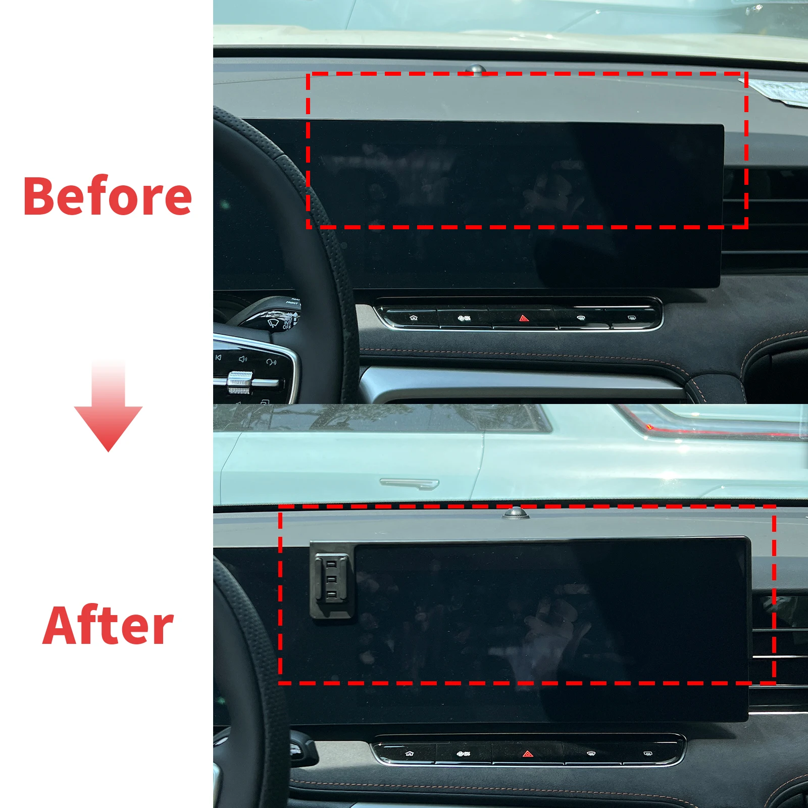 Fit for MG HS MGHS EHS PHEV 2024-2026 Screen Base Mount Phone Holder Dedicated Clip-On Navigation Bracket Car Accessories