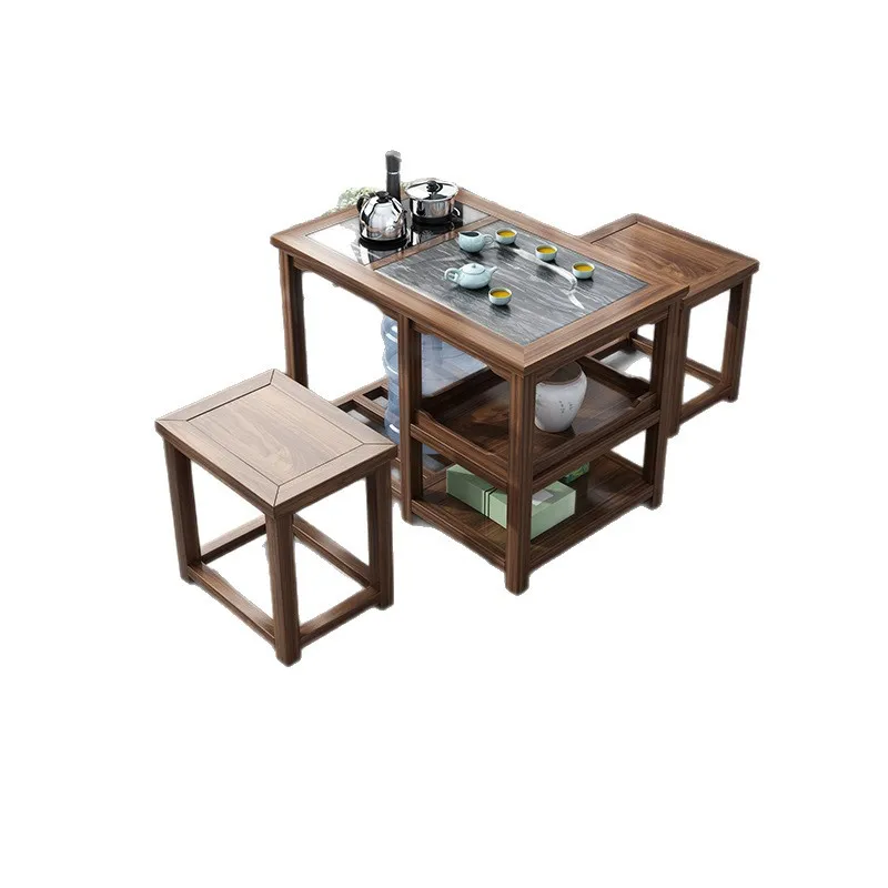 

Solid wood balcony, casual tea table and chairs, small single coffee table
