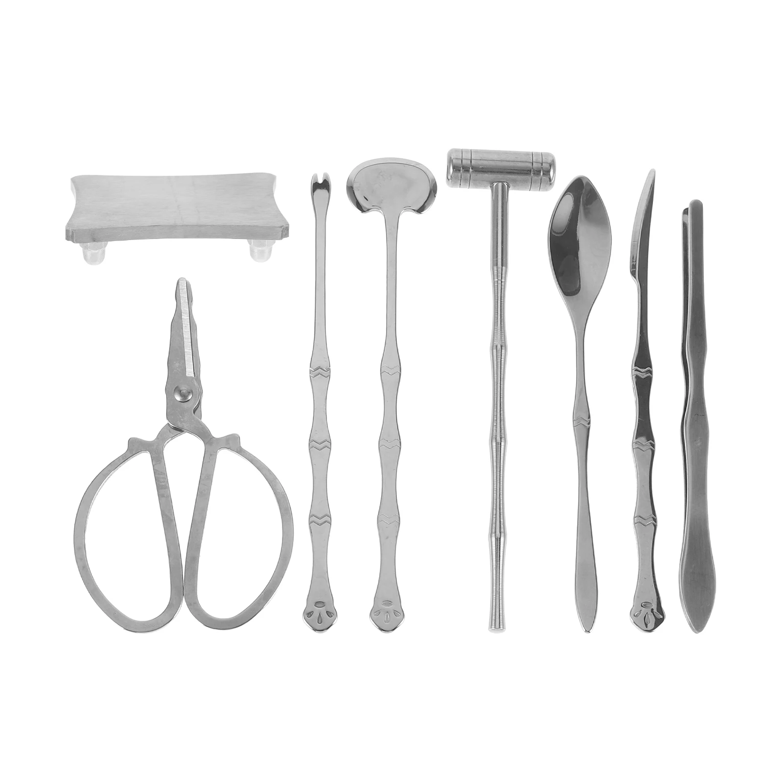 

Crab Eight piece Tool Set Seafood Tools Crackers Forks Lobster Picks Kitchen Eating Utensils Reusable Crab Lobster