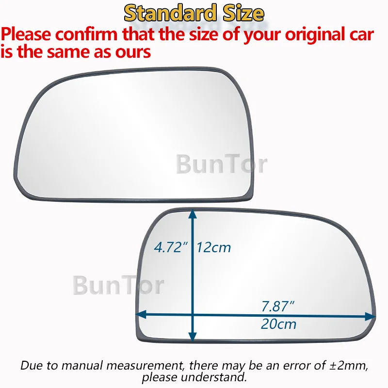 For HYUNDAI Tucson 2005 2006 2007 2008 2009 Left or Right Side Rearview Glass/ 87611-2E000  87621-2E000/Wing Mirror Lens