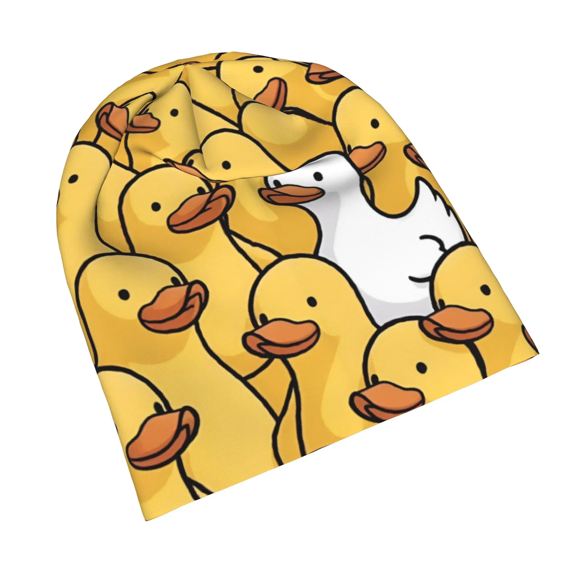 cartoon yellow duck Beanie Cap for Men Women Streetwear  Cooling Skull Cap Sweat Wicking for Gym Workout