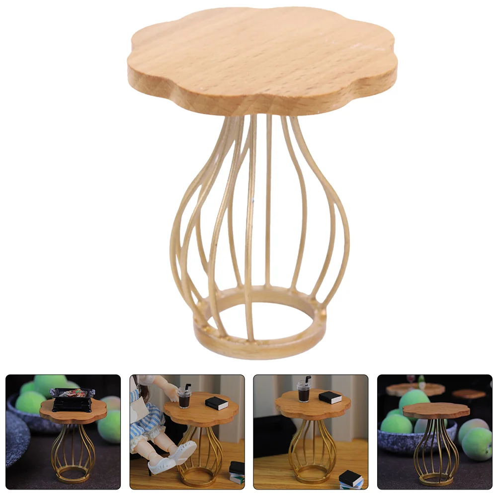 Mini Toy Miniature Coffee Table Small Tea Side Tiny Furniture Houses for Girls