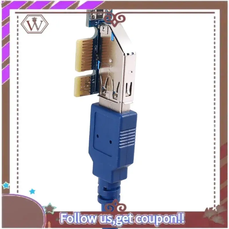 

ABBG-PCIE PCI-E PCI Express X1 к PCI Riser Card Шисовая карта Высокоэффективный адаптер-конвертер USB 3.0 Кабель для настольного ПК