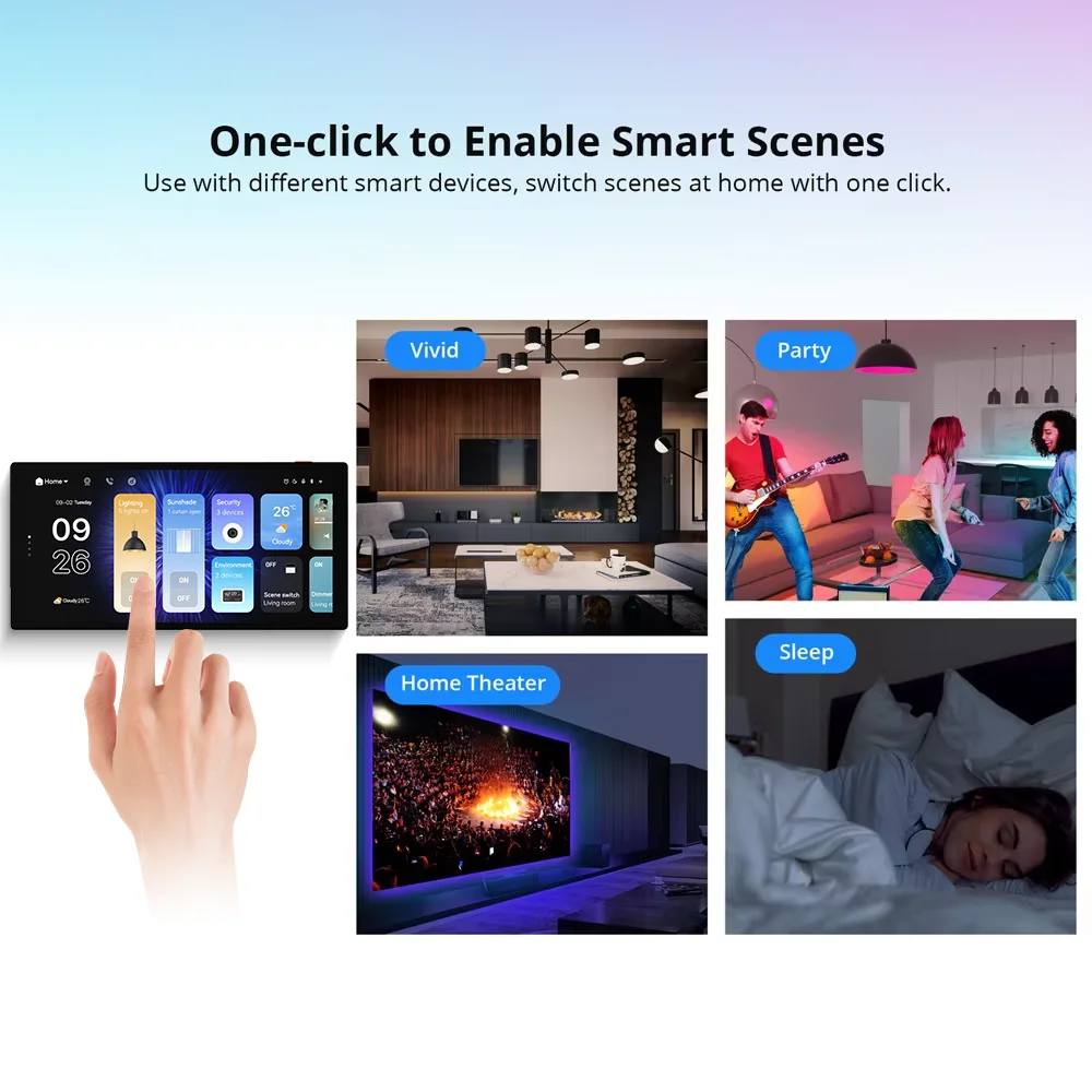 Tuya App Voice Control 7-inches Smart Home Touch Screen Zigbee Wifi Smart Control Panel Gateway Hub 7Pro For Family Hotel